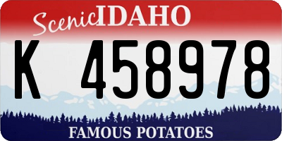 ID license plate K458978