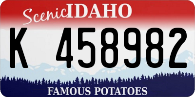 ID license plate K458982