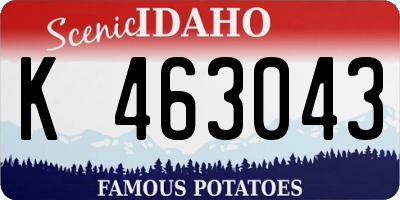 ID license plate K463043