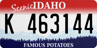 ID license plate K463144