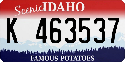 ID license plate K463537