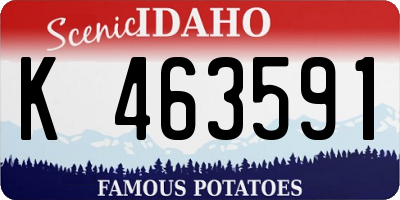 ID license plate K463591
