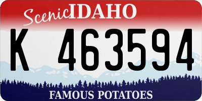 ID license plate K463594