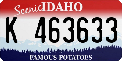 ID license plate K463633