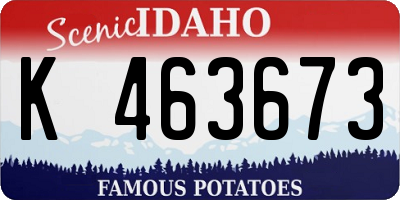 ID license plate K463673