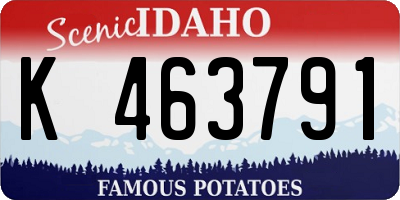 ID license plate K463791