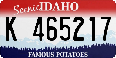 ID license plate K465217