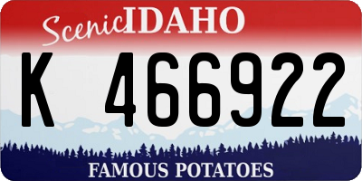 ID license plate K466922
