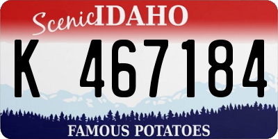 ID license plate K467184