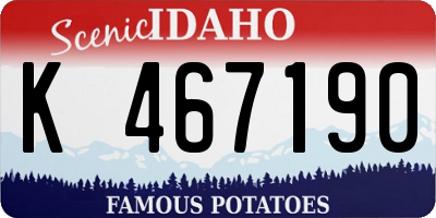 ID license plate K467190