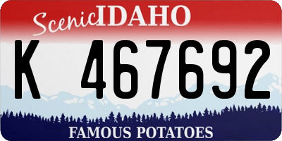 ID license plate K467692