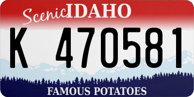 ID license plate K470581