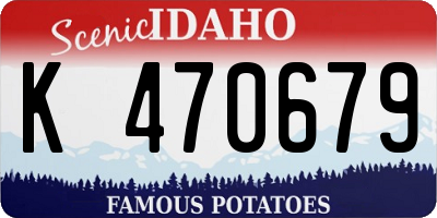 ID license plate K470679