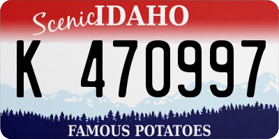 ID license plate K470997
