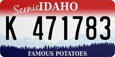 ID license plate K471783