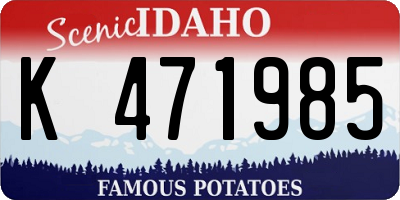 ID license plate K471985