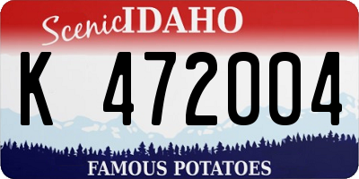 ID license plate K472004
