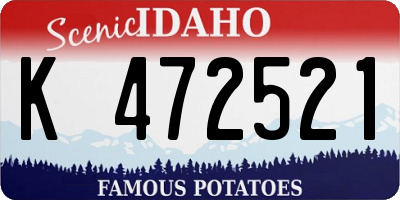 ID license plate K472521