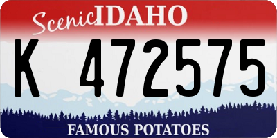 ID license plate K472575