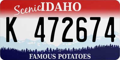 ID license plate K472674