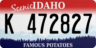 ID license plate K472827