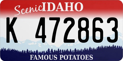 ID license plate K472863