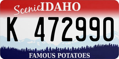 ID license plate K472990