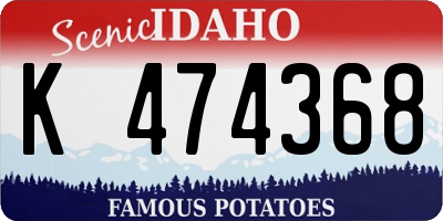 ID license plate K474368
