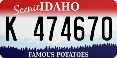 ID license plate K474670