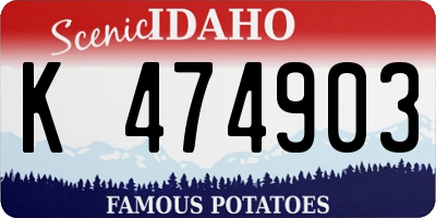 ID license plate K474903
