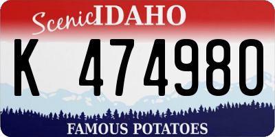 ID license plate K474980
