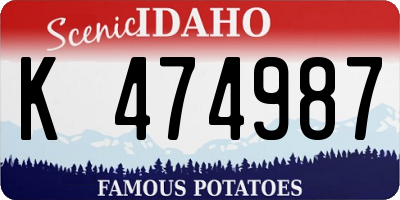 ID license plate K474987