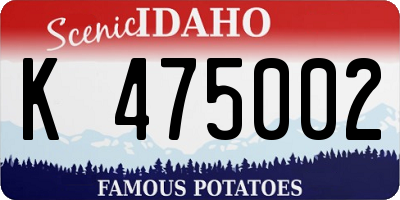 ID license plate K475002