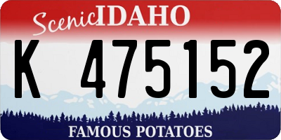 ID license plate K475152