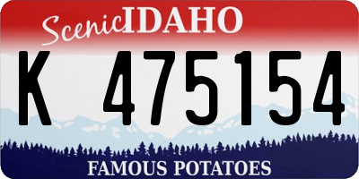 ID license plate K475154