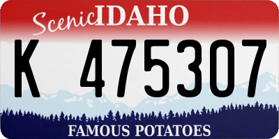 ID license plate K475307