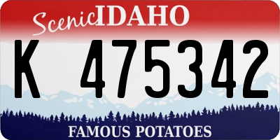 ID license plate K475342