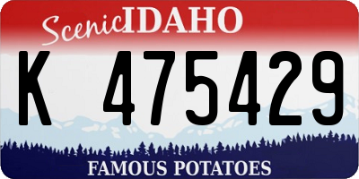 ID license plate K475429