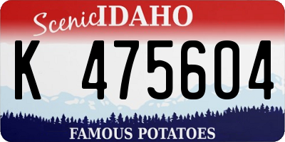 ID license plate K475604