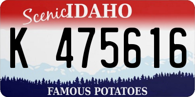 ID license plate K475616
