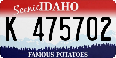 ID license plate K475702