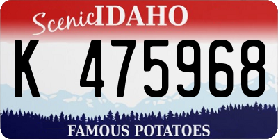ID license plate K475968