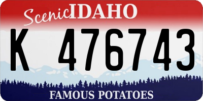 ID license plate K476743