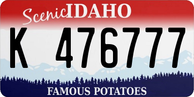 ID license plate K476777