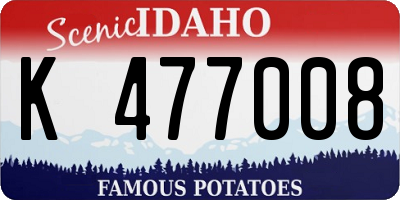 ID license plate K477008