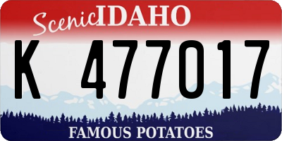 ID license plate K477017