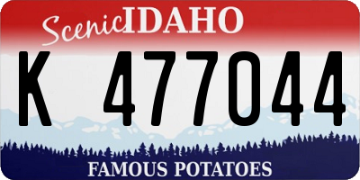 ID license plate K477044