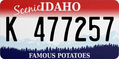 ID license plate K477257