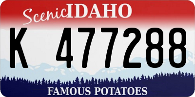 ID license plate K477288