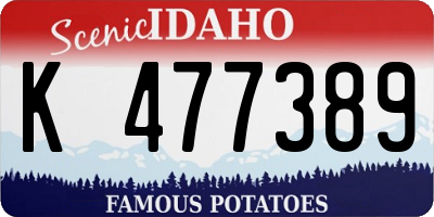 ID license plate K477389